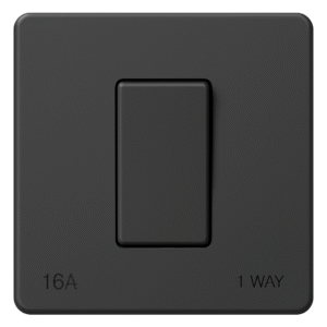 NORISYS  SWITCH 16A 1WAY 1 M CHARCOAL BLACK