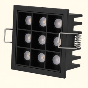 CATERLUX LED SHARP 15W 3K 9WAY SQ Black