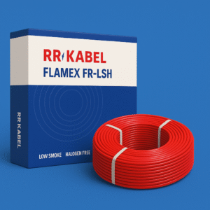 RR KABEL Pvc Insu. Hv Indl.Cable 1100 V RR KABEL FR-LSH (100 MTR RED)-10.00 MM