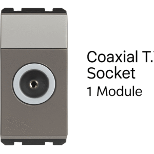 NORISYS COAXIAL T.V. SOCKET 1M FROST WHITE CS